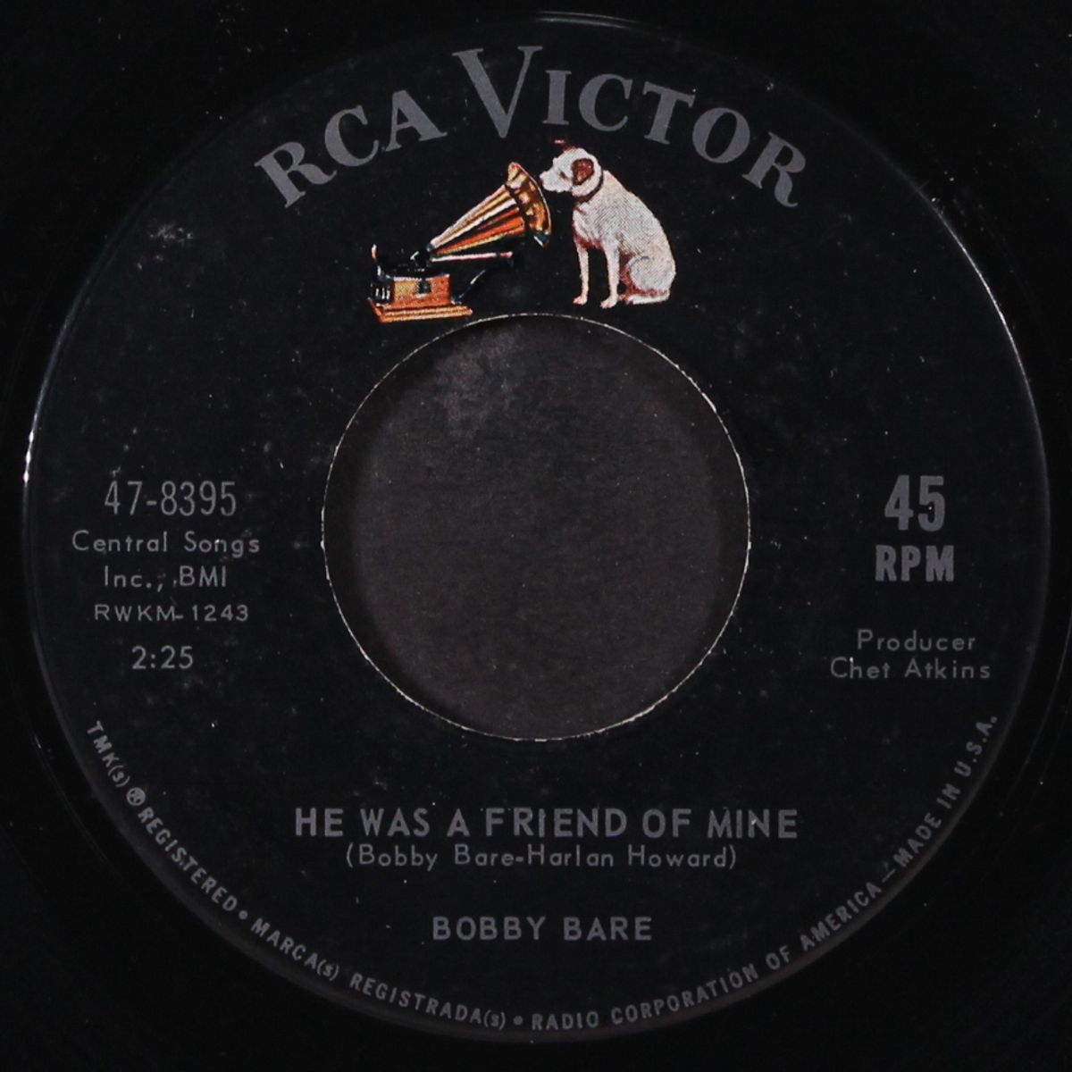 he was a friend of mine / when i'm gone by BOBBY BARE