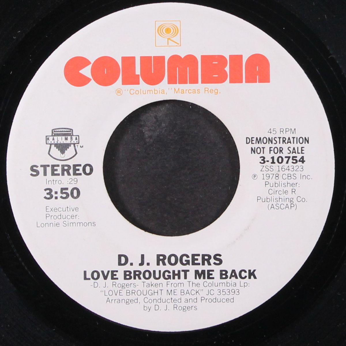 love brought me back / mono by D.J. ROGERS
