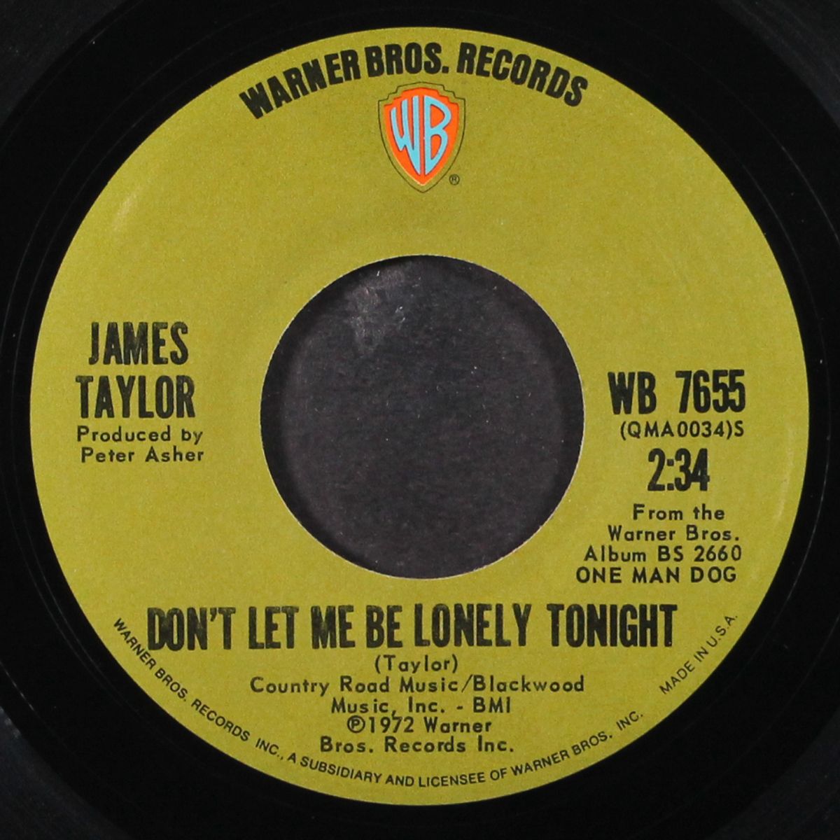 don't let me be lonely tonight by JAMES TAYLOR