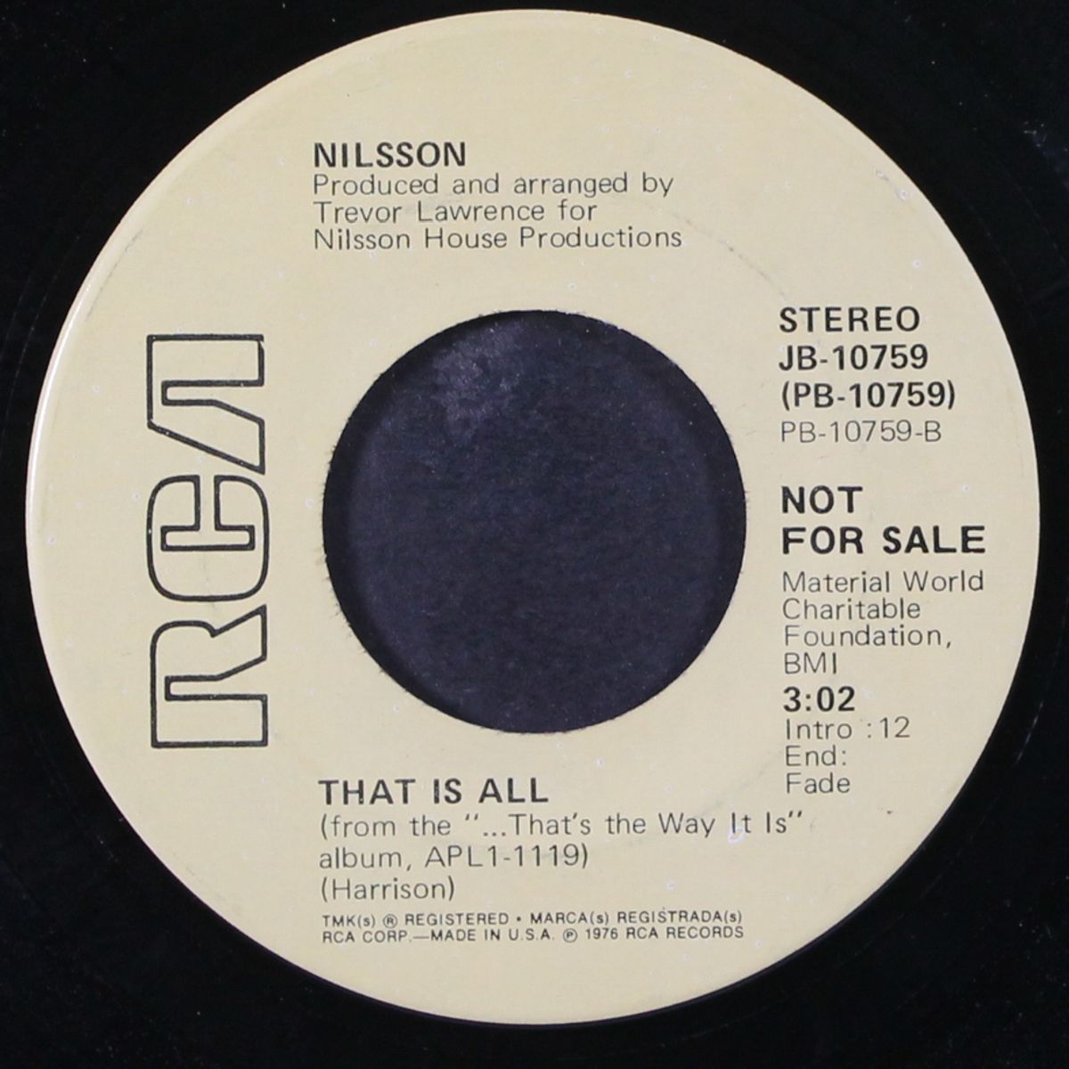 that is all by NILSSON