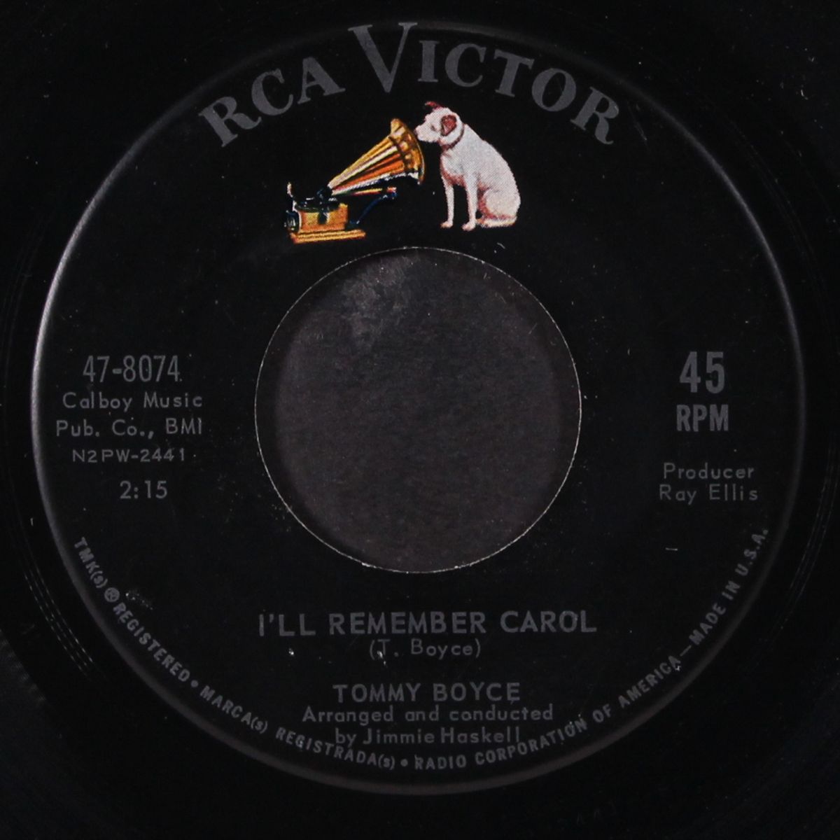 i'll remember carol / too late for tears by TOMMY BOYCE