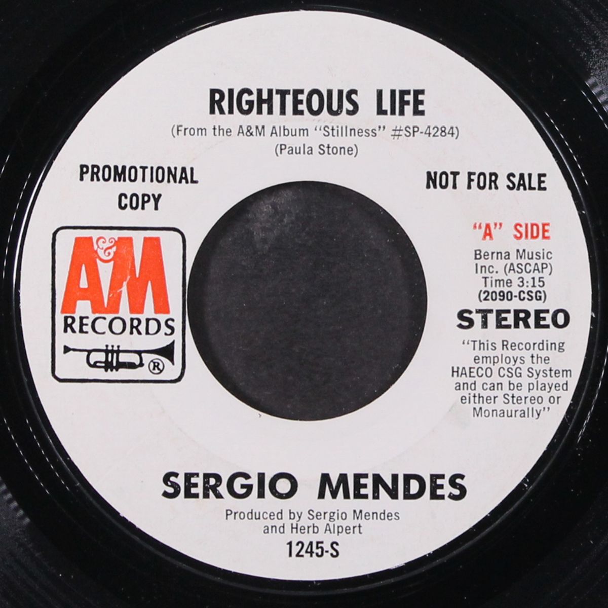 righteous life / lost in paradise by SERGIO MENDES & BRASIL '66