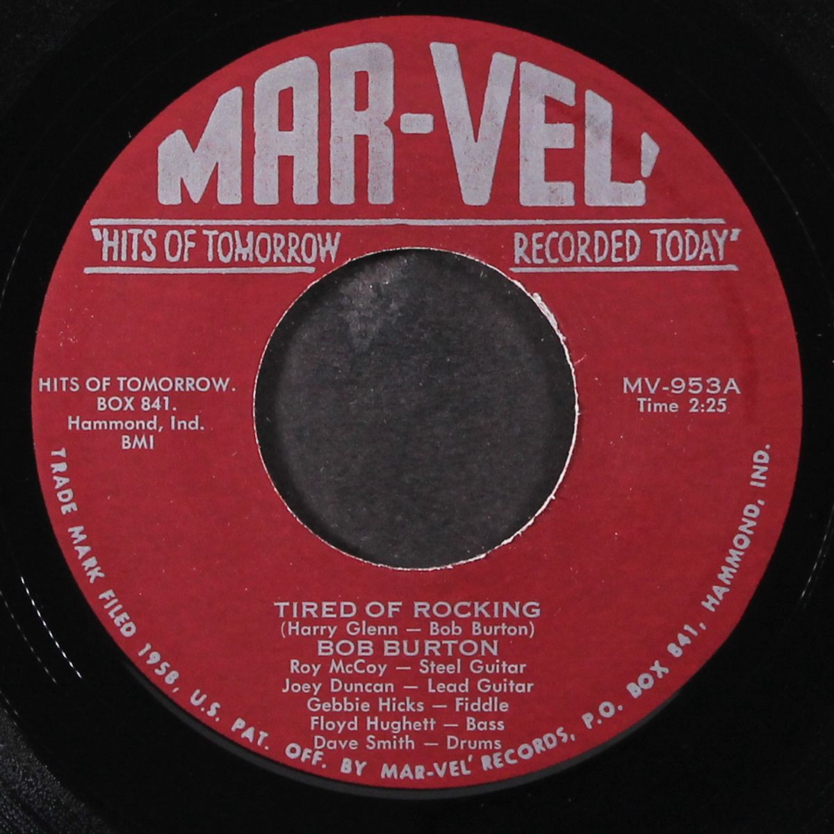 tired of rocking / can't live my life all alone by BOB BURTON