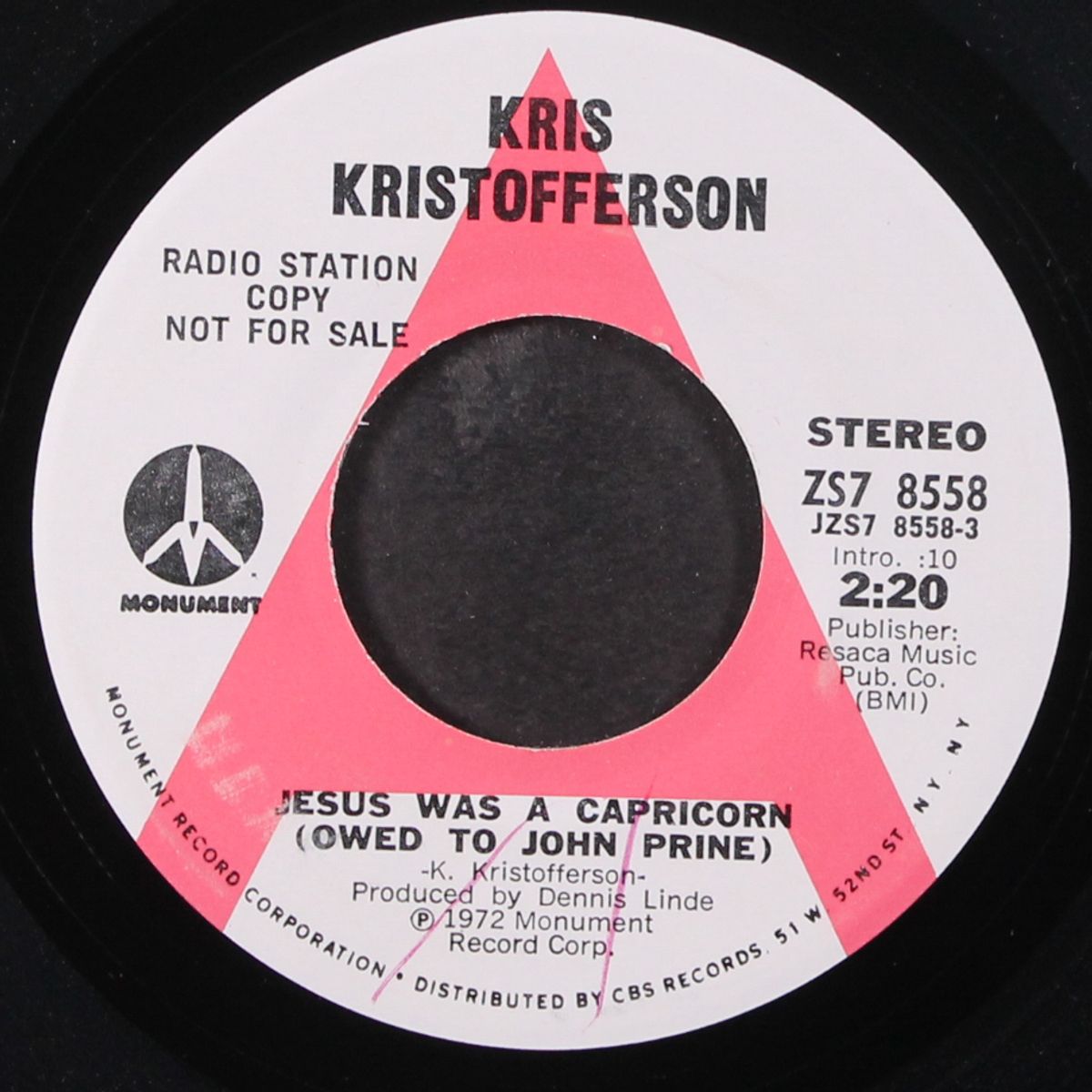 jesus was a capricorn (ode to john prine) / mono by KRIS KRISTOFFERSON