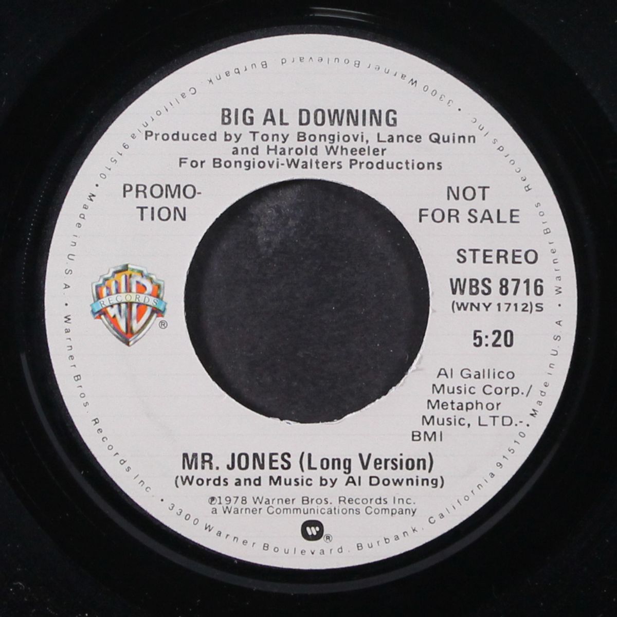 mr. jones (long version) / short by BIG AL DOWNING