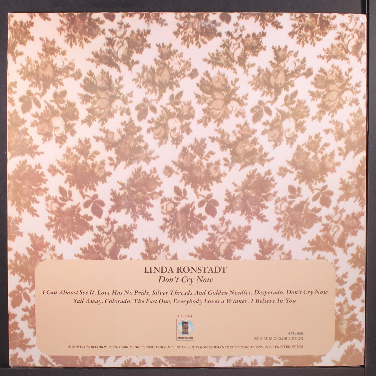 don't cry now by LINDA RONSTADT