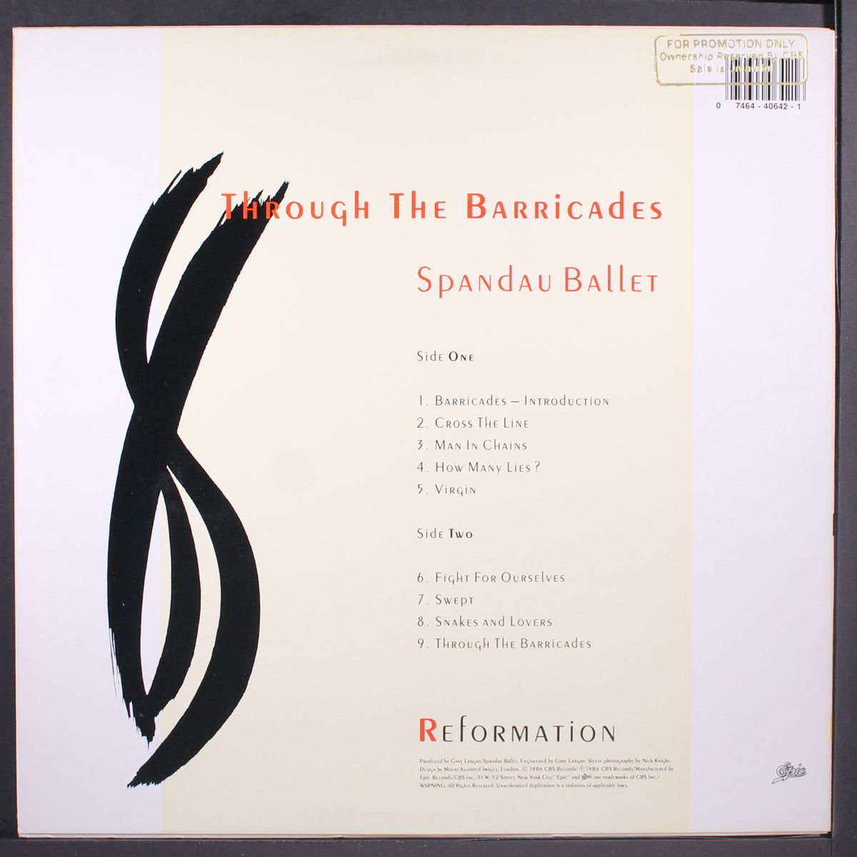 through the barricades by SPANDAU BALLET