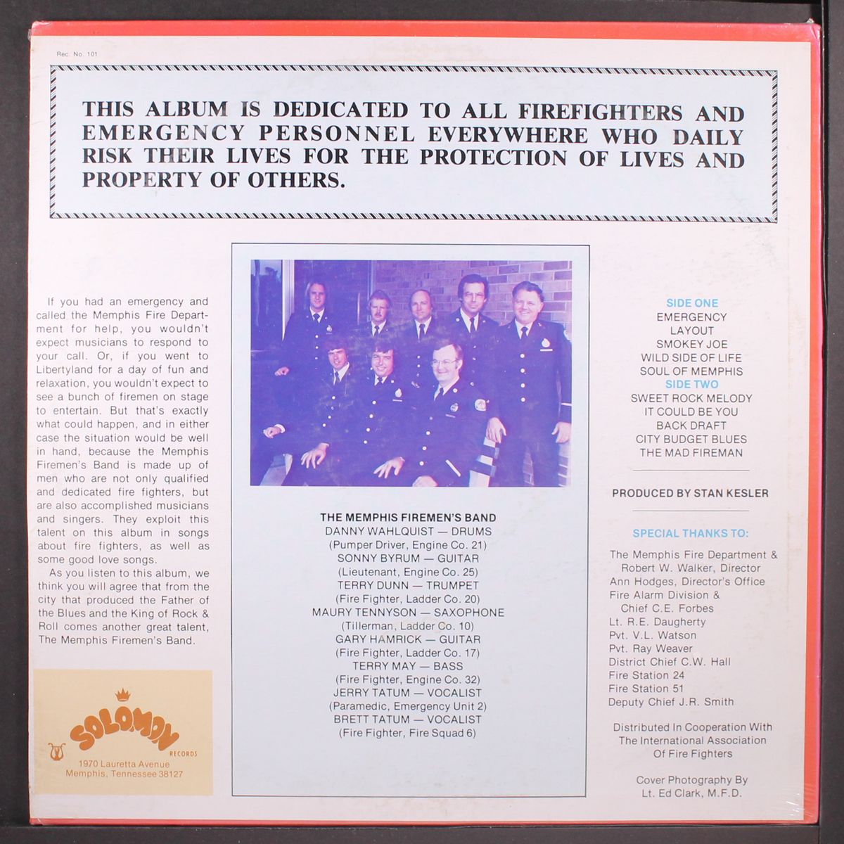 emergency by MEMPHIS FIREMEN'S BAND