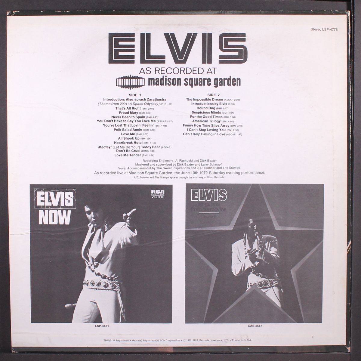 elvis as recorded at madison square garden by ELVIS PRESLEY