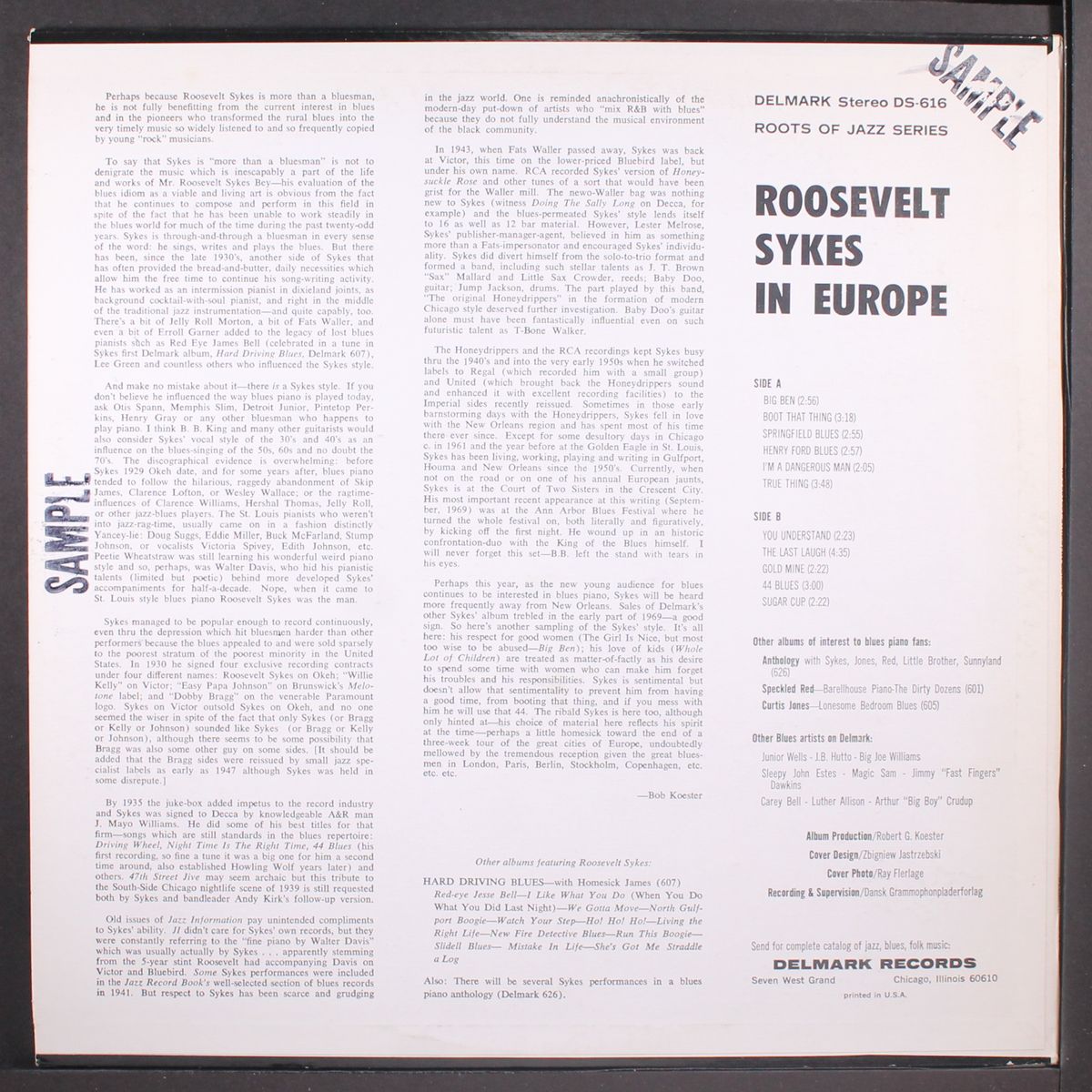 in europe by ROOSEVELT SYKES