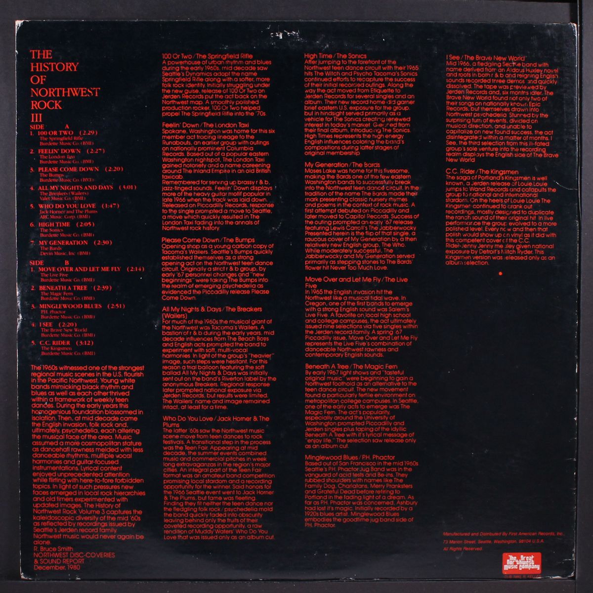 the history of northwest rock, vol. 3 by VARIOUS
