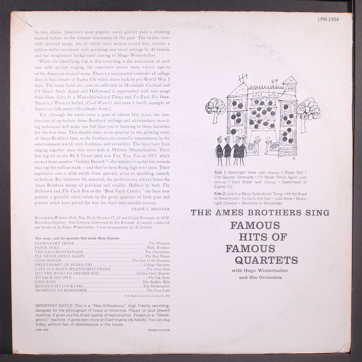 famous hits of famous quartets by AMES BROTHERS