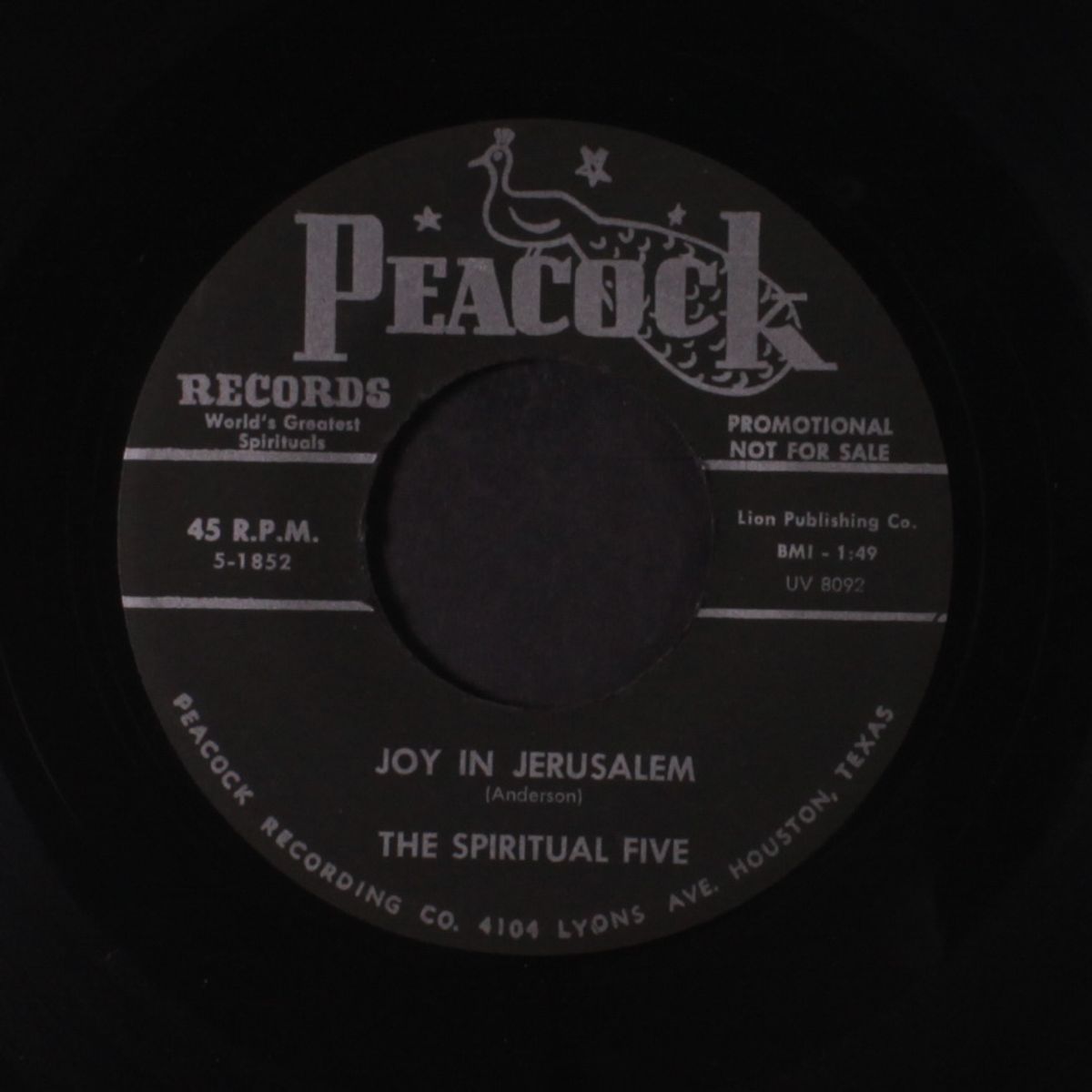 sweet by and by / joy in jerusalem by SPIRITUAL FIVE