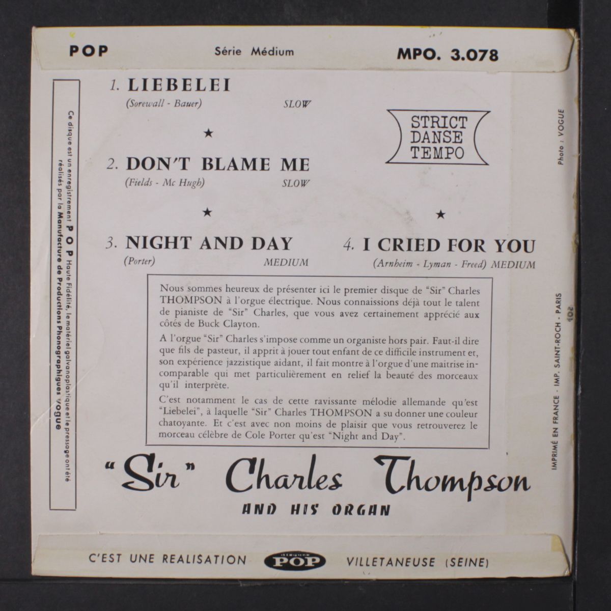 liebelei by SIR CHARLES THOMPSON