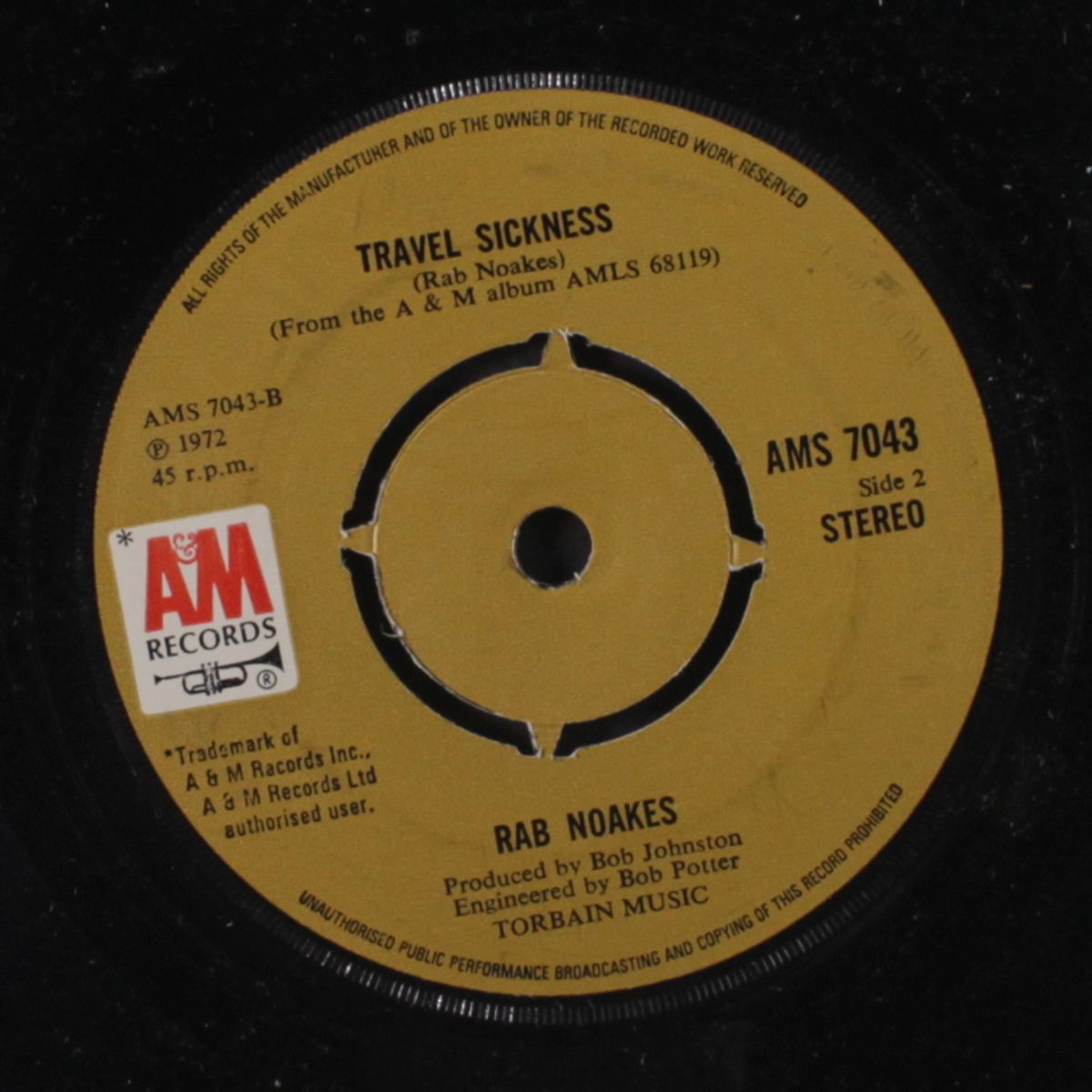 wait a minute / travel sickness by RAB NOAKES