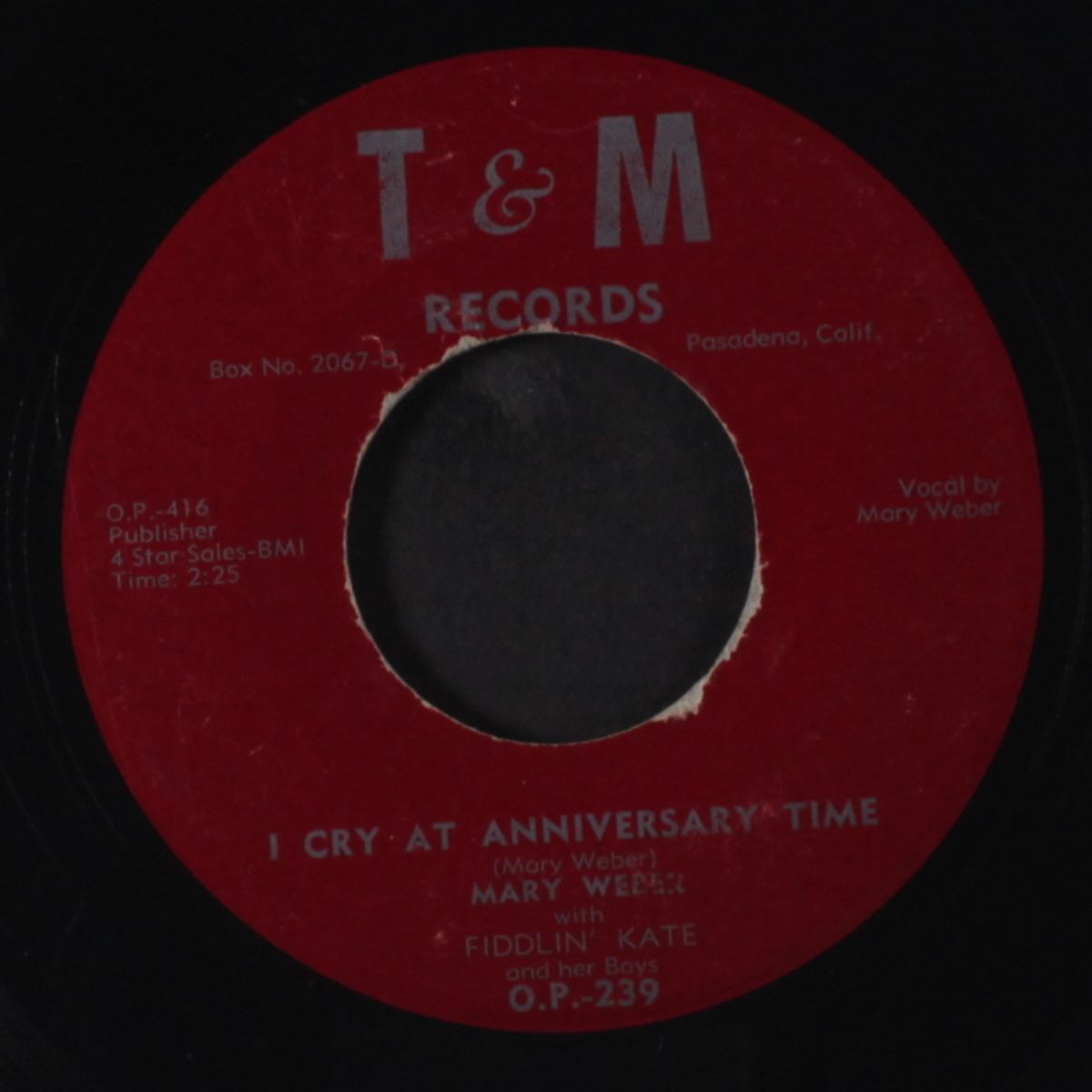 scar on my heart / i cry at anniversary time by MARY WEBER W/ FIDDLIN' KATE