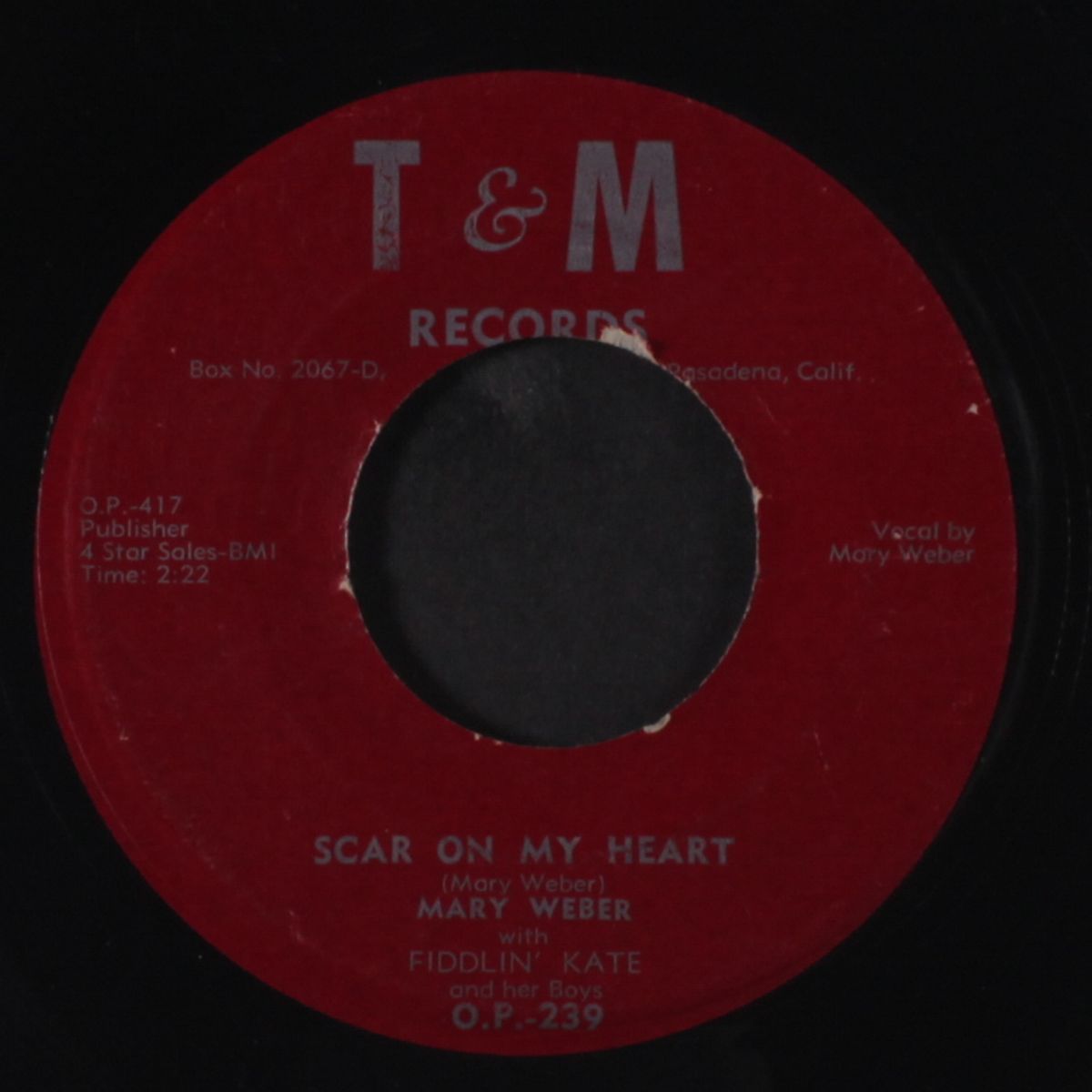 scar on my heart / i cry at anniversary time by MARY WEBER W/ FIDDLIN' KATE