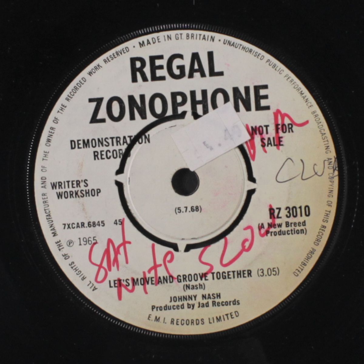 hold me tight / let's move and groove together by JOHNNY NASH