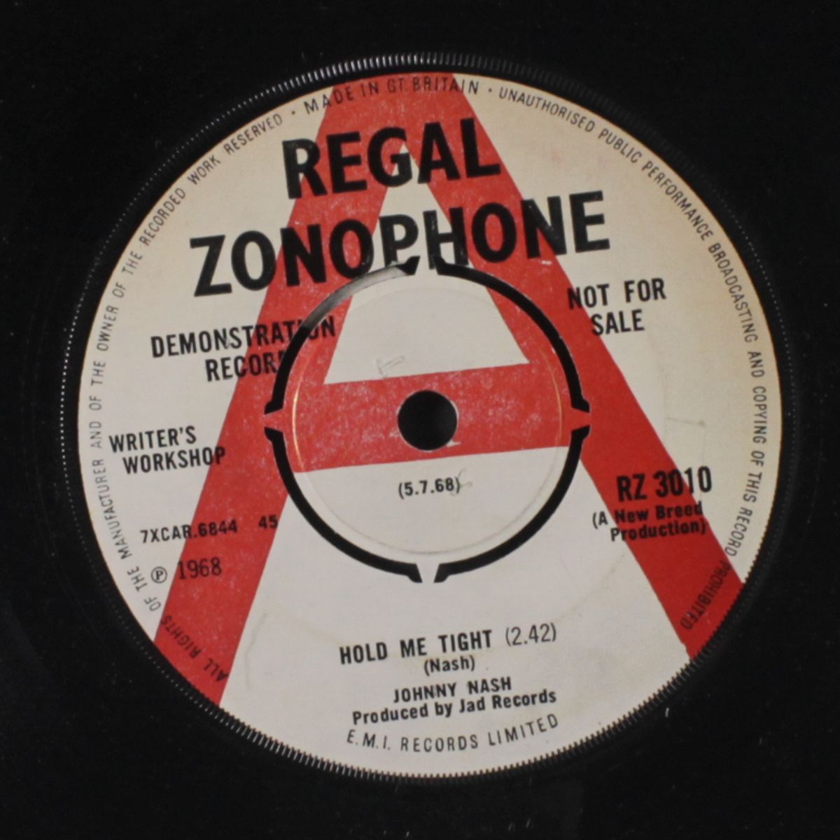 hold me tight / let's move and groove together by JOHNNY NASH