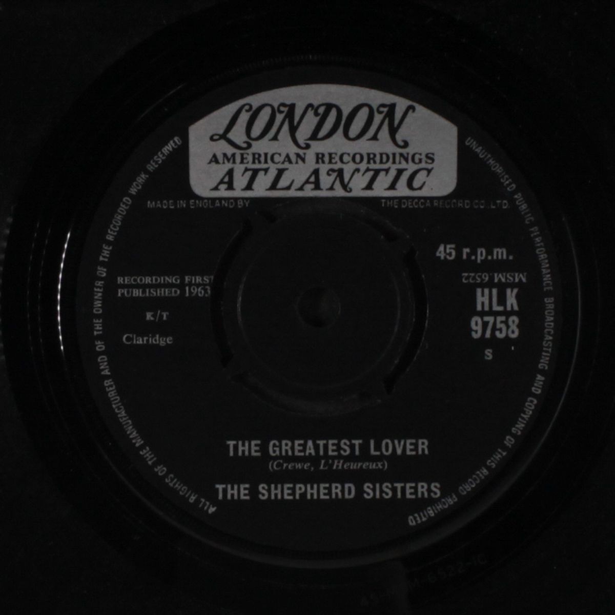 talk is cheap / greatest lover by SHEPHERD SISTERS