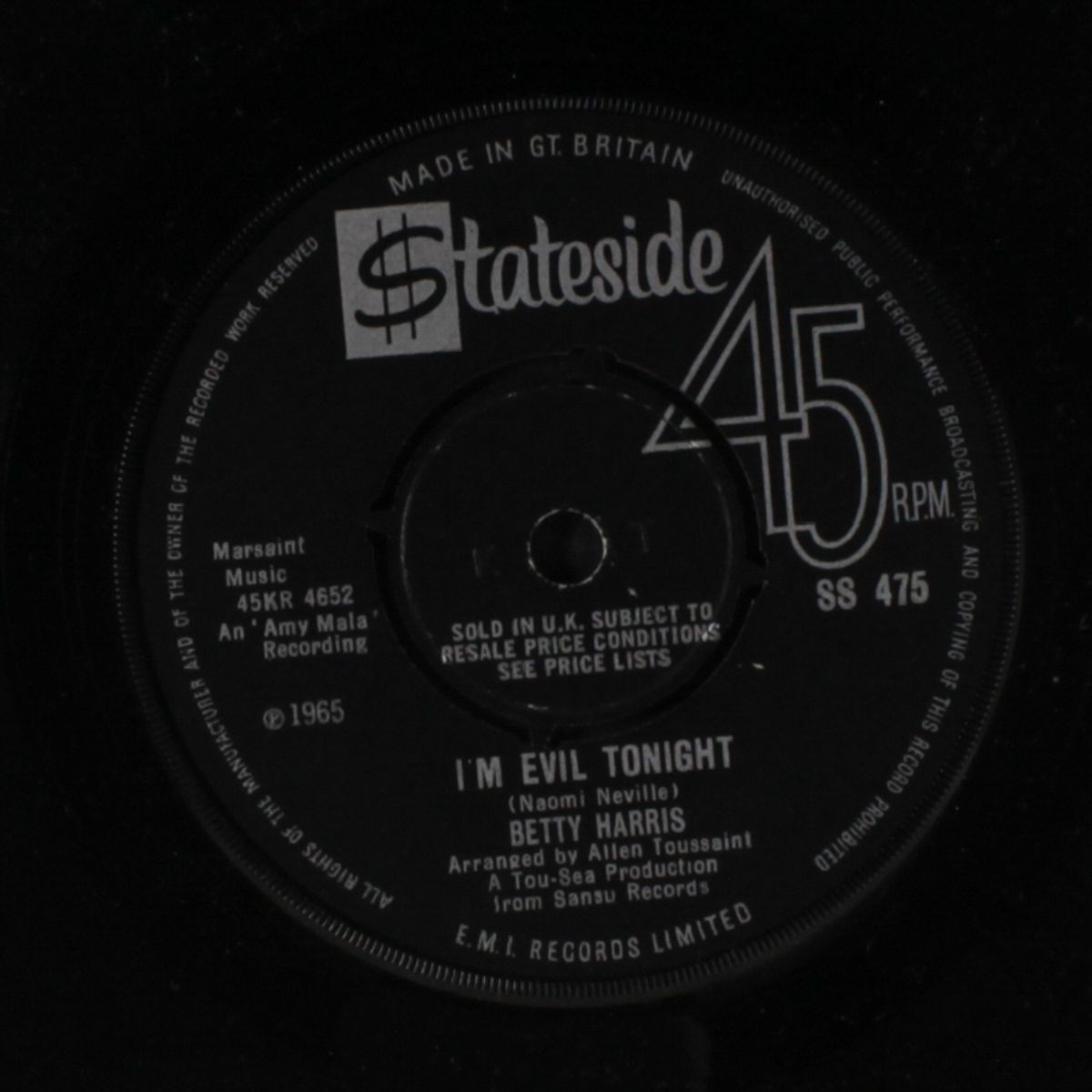 what a sad feeling / i'm evil tonight by BETTY HARRIS