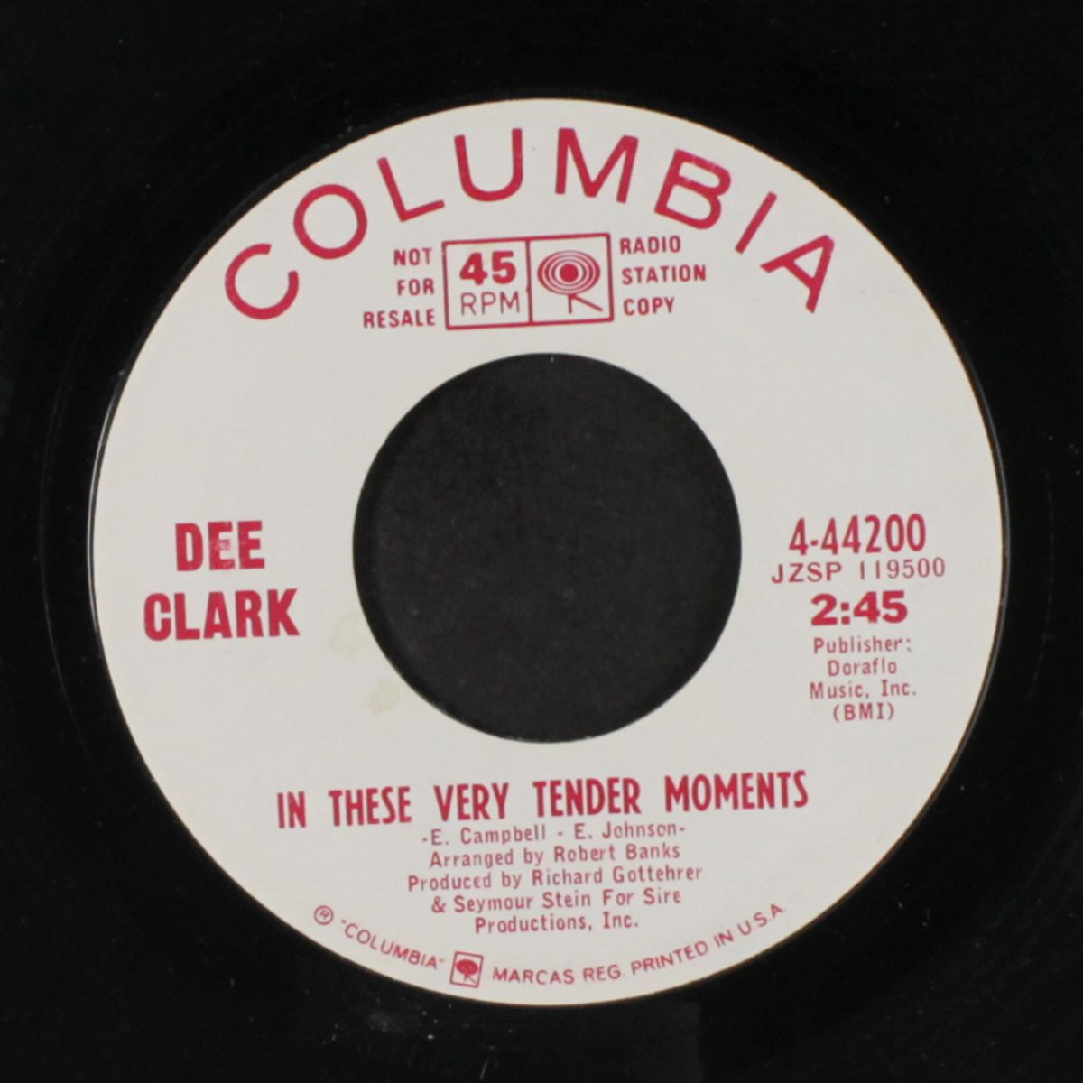 in these very tender moments / lost girl by DEE CLARK