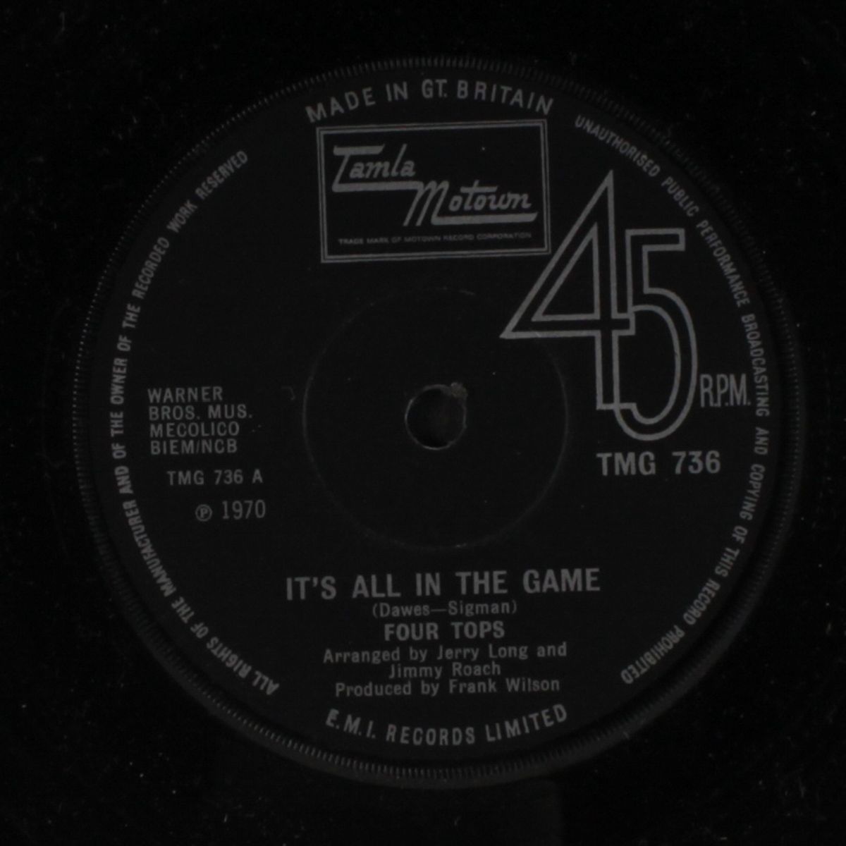 it's all in the game / love is the answer by FOUR TOPS