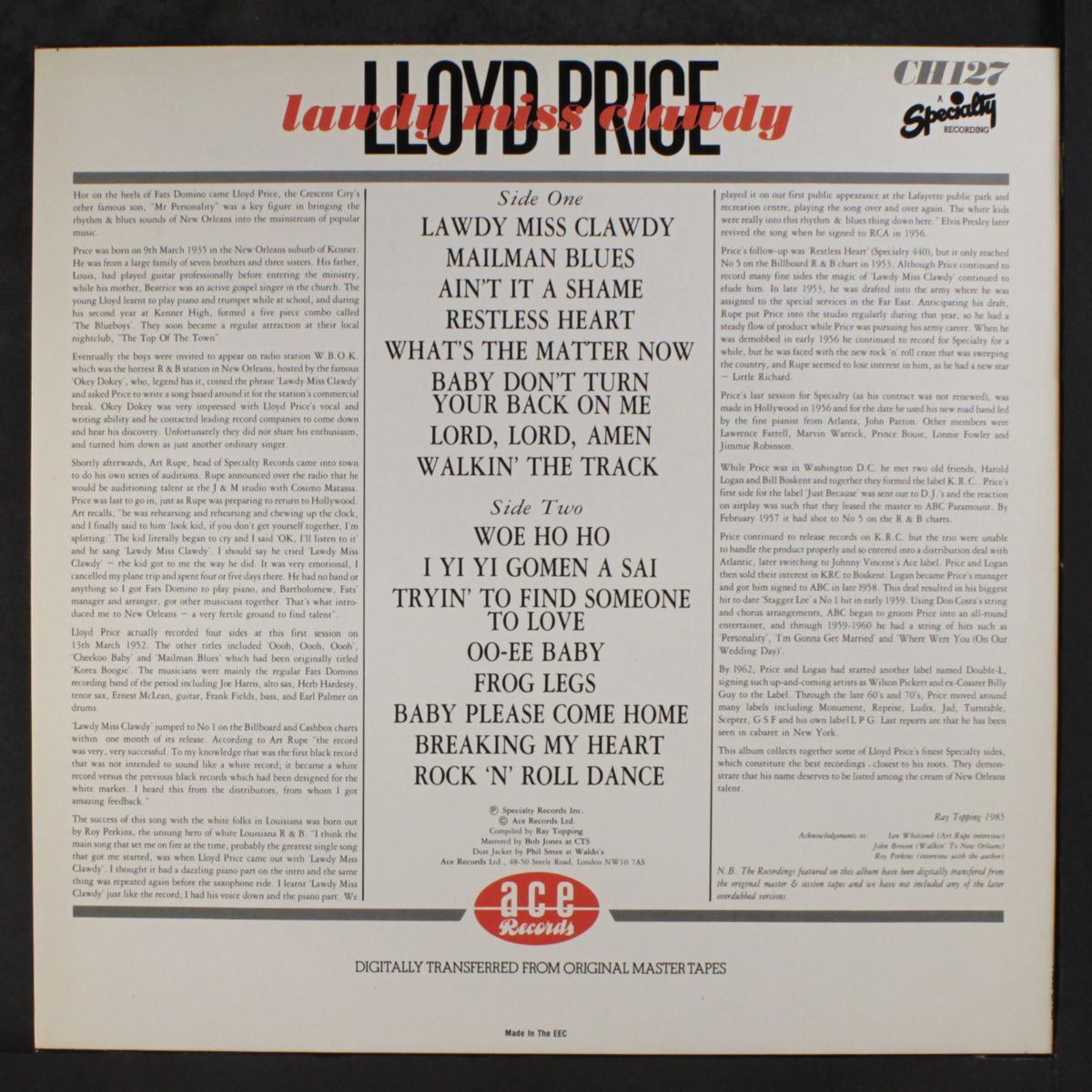 lawdy miss clawdy by LLOYD PRICE