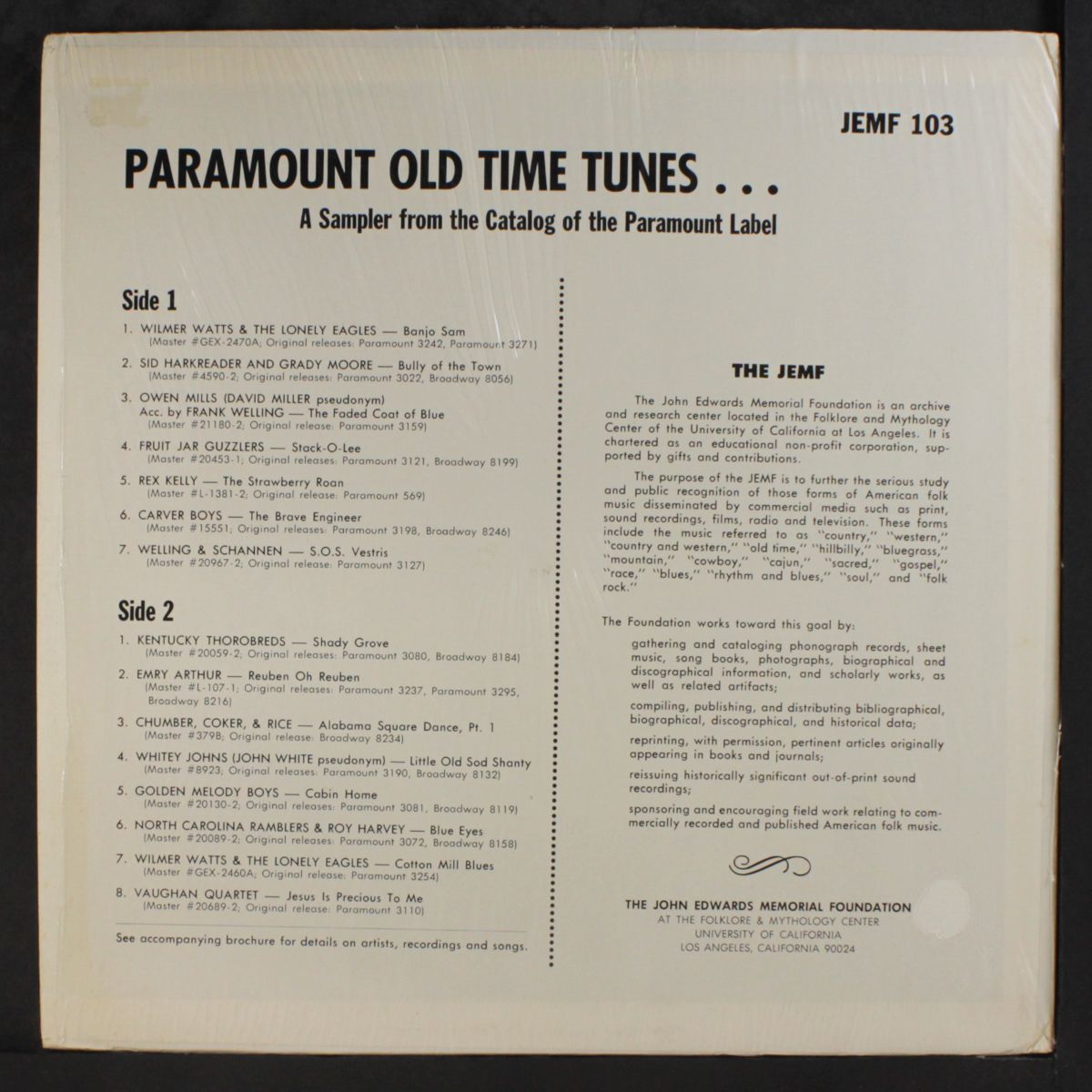paramount old time tunes by VARIOUS