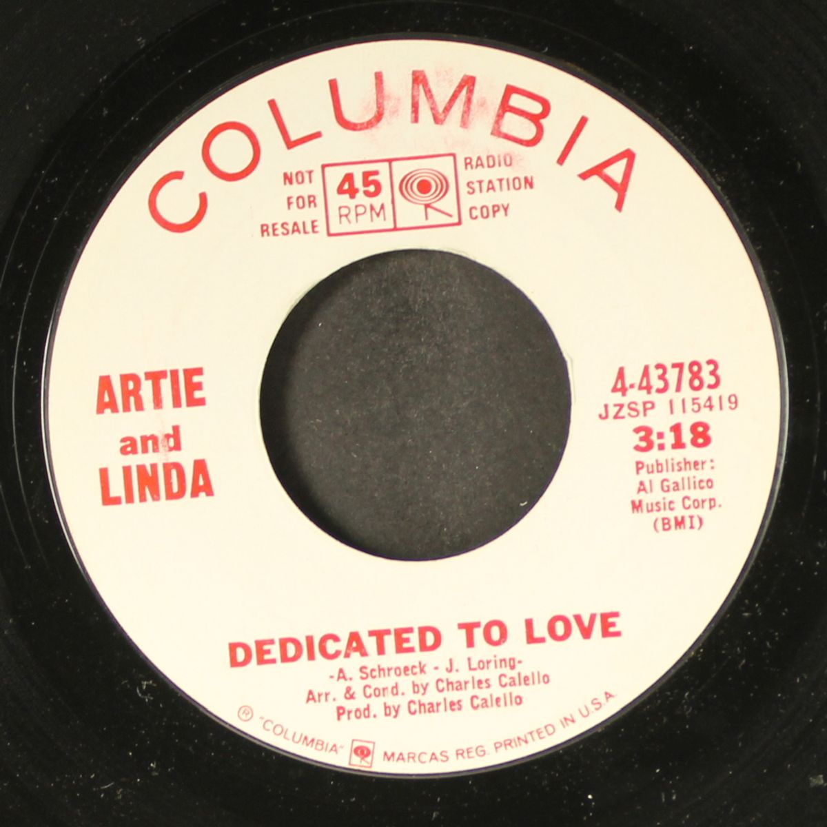 goody goody / dedicated to love by ARTIE & LINDA