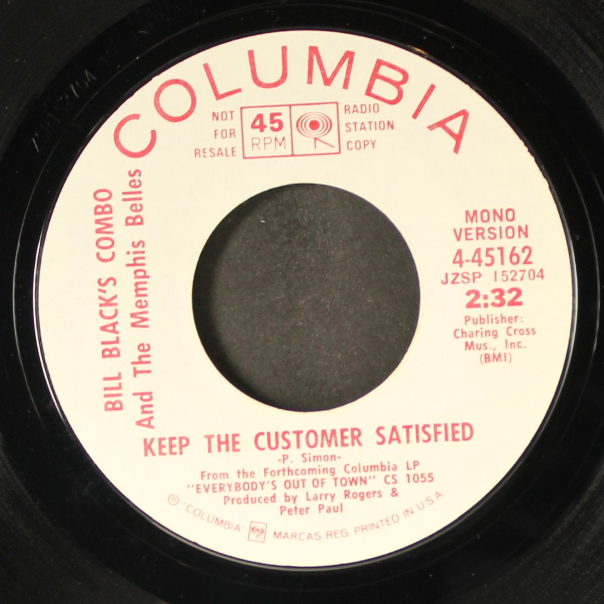 keep the customer satisfied / mono by BILL BLACK'S COMBO