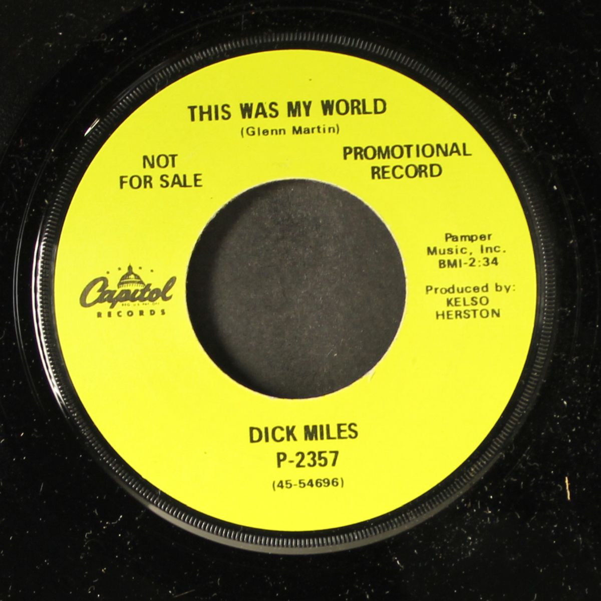 this was my world / wake up son by DICK MILES