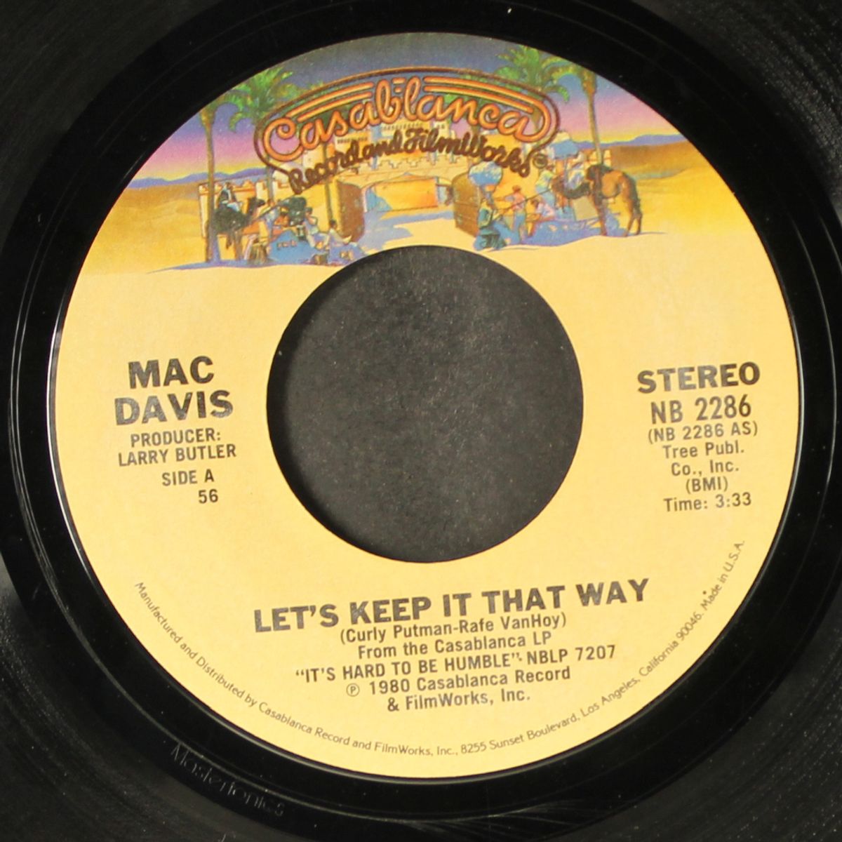 let's keep it that way / i know you're out there somewhere by MAC DAVIS