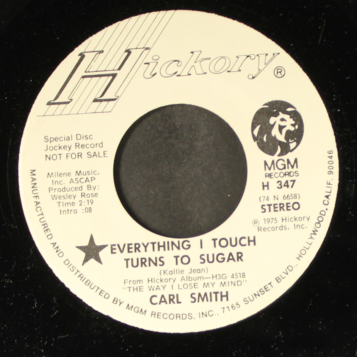 lost highway / everything i touch turns to sugar by CARL SMITH