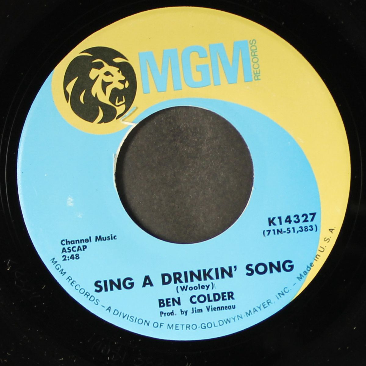 easy loving #2 / sing a drinkin' song by BEN COLDER