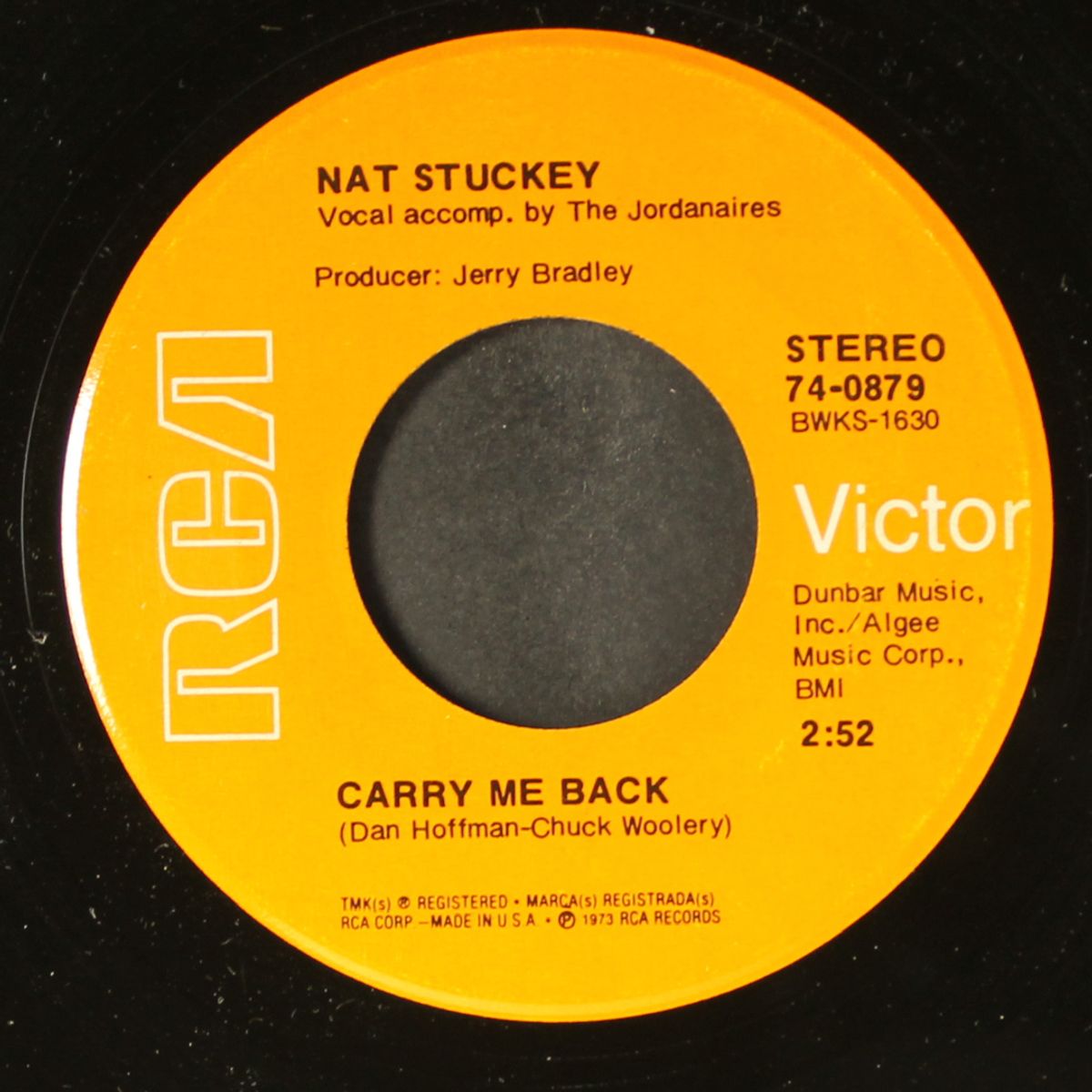 carry me back / take time to love her by NAT STUCKEY