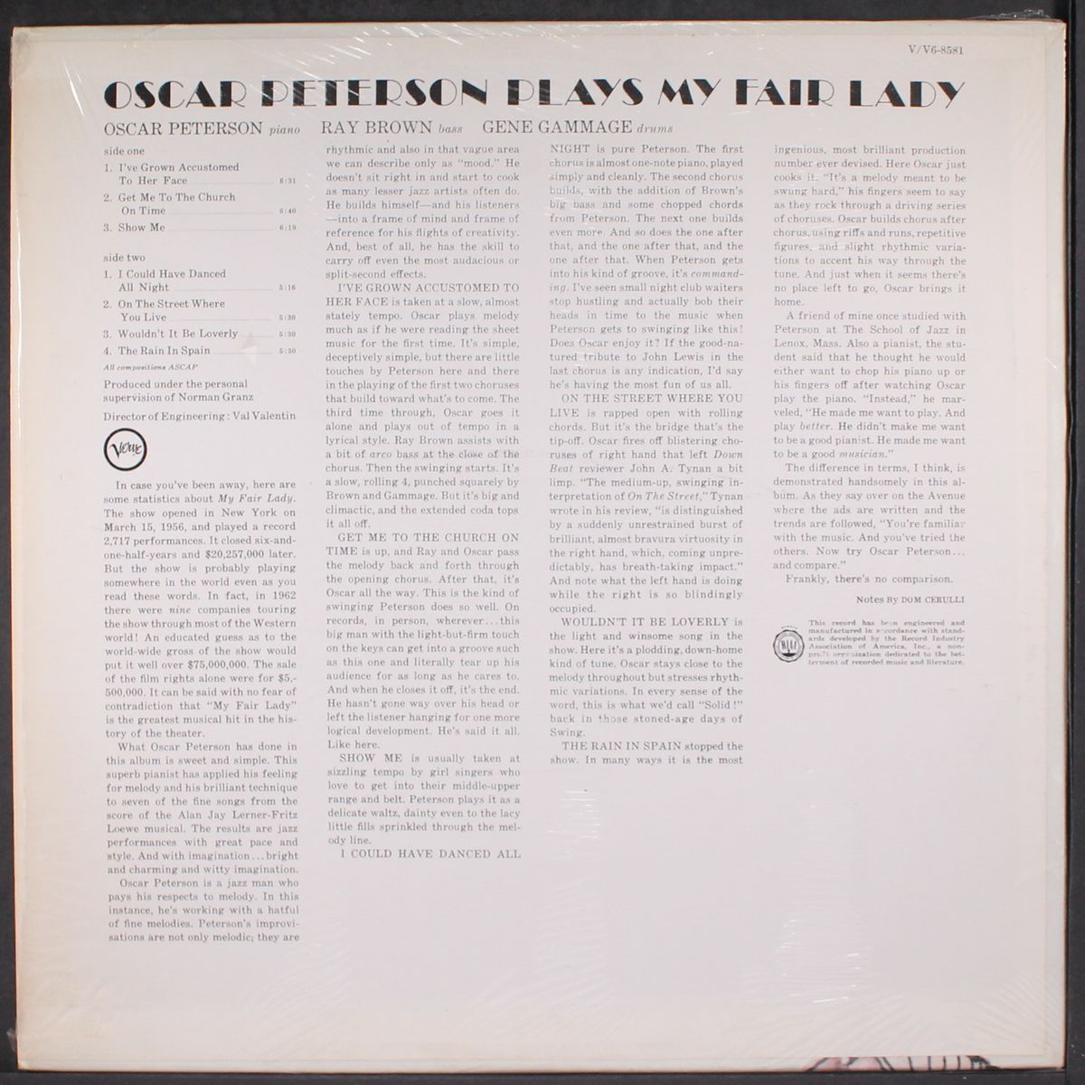 plays my fair lady by OSCAR PETERSON