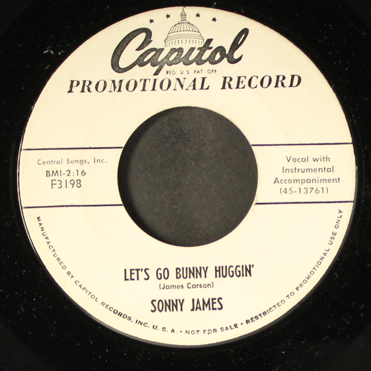 let's go bunny huggin' / too much by SONNY JAMES