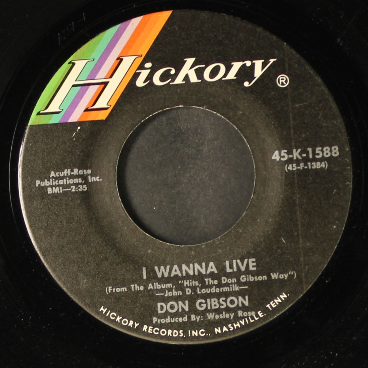 guess away the blues / i wanna live by DON GIBSON