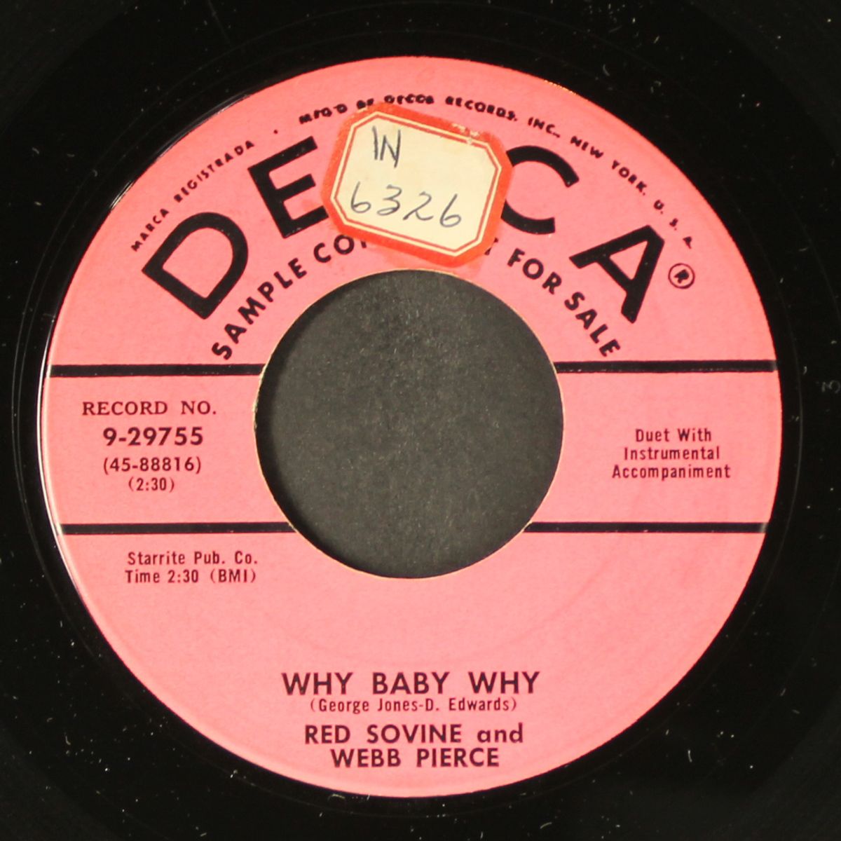 why baby why by RED SOVINE