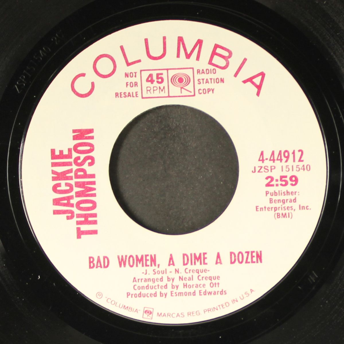 bad women, a dime a dozen / same by JACKIE THOMPSON