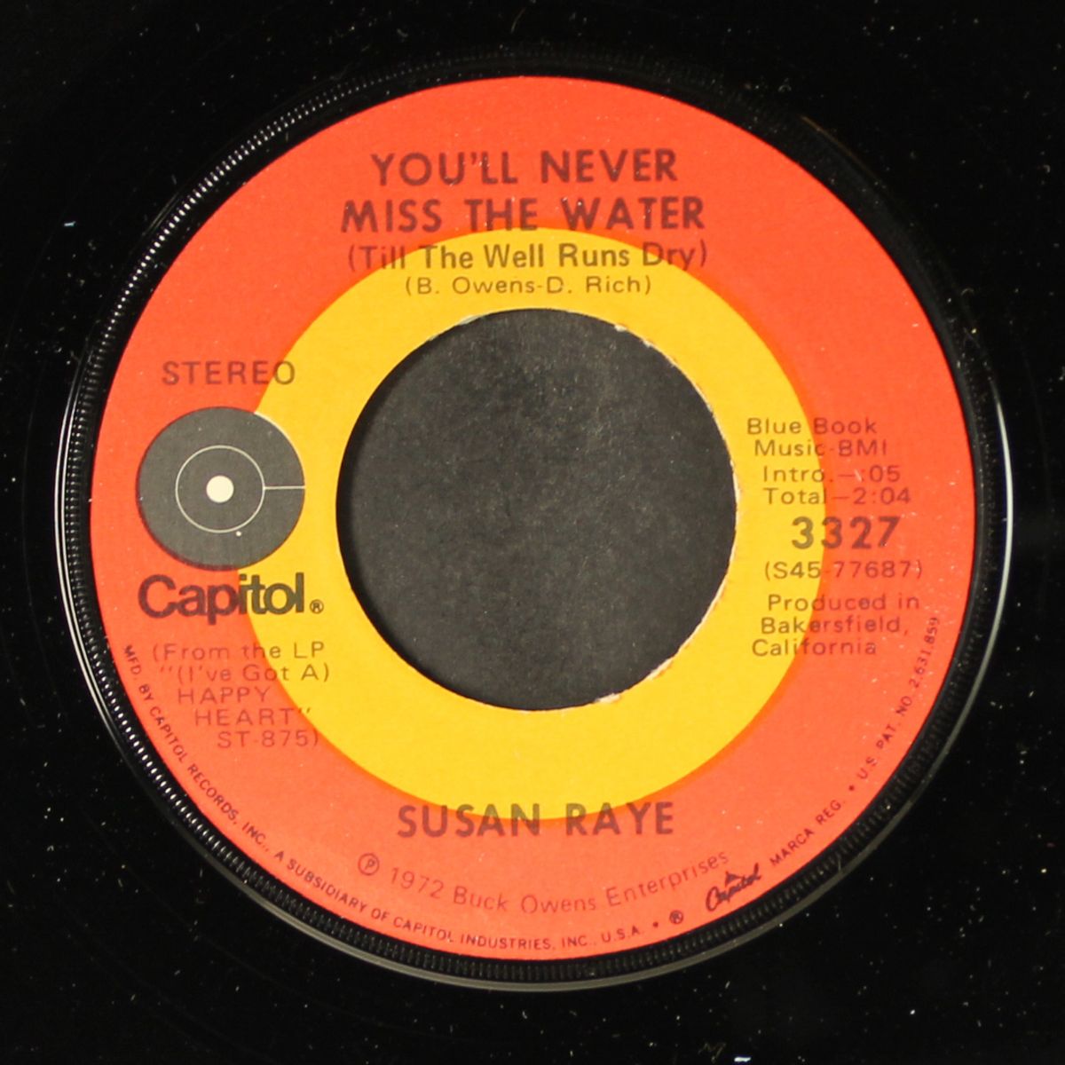 my heart has a mind of its own / you'll never miss the water by SUSAN RAYE