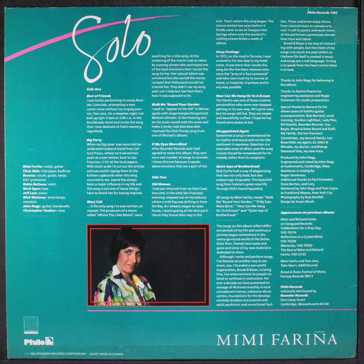 solo by MIMI FARINA