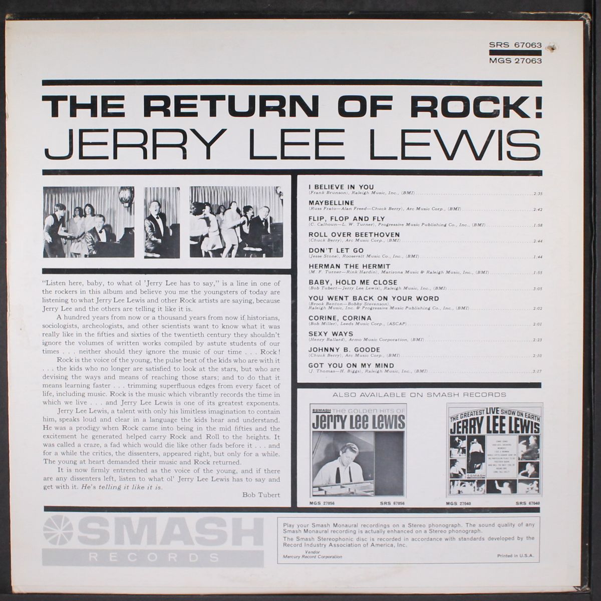 the return of rock by JERRY LEE LEWIS