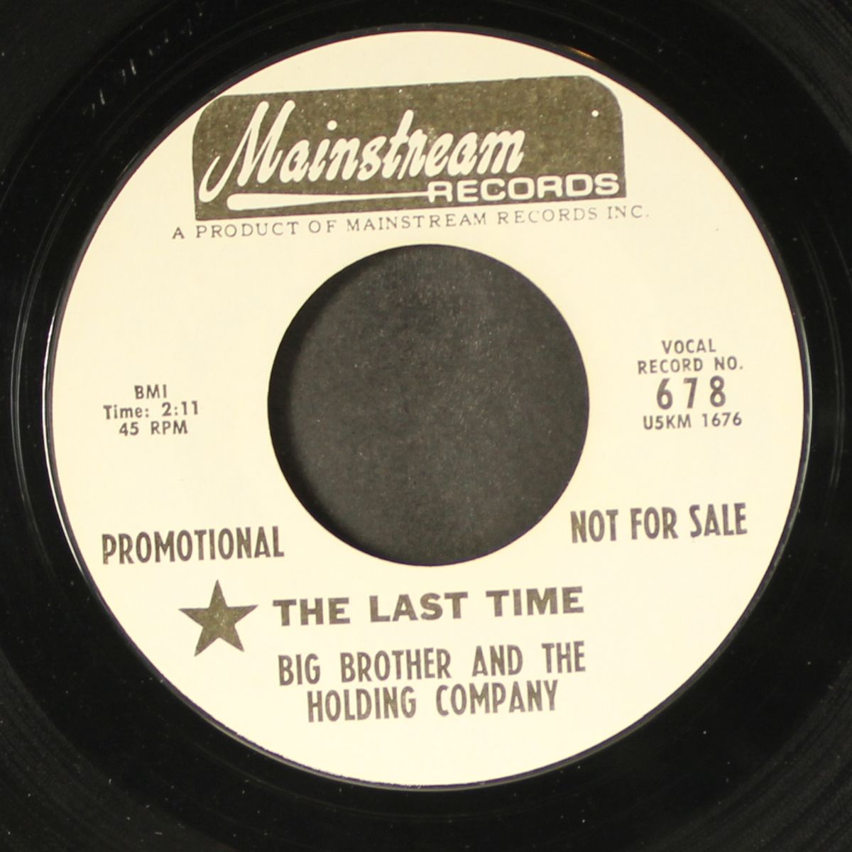 the last time / coo coo by BIG BROTHER & THE HOLDING COMPANY