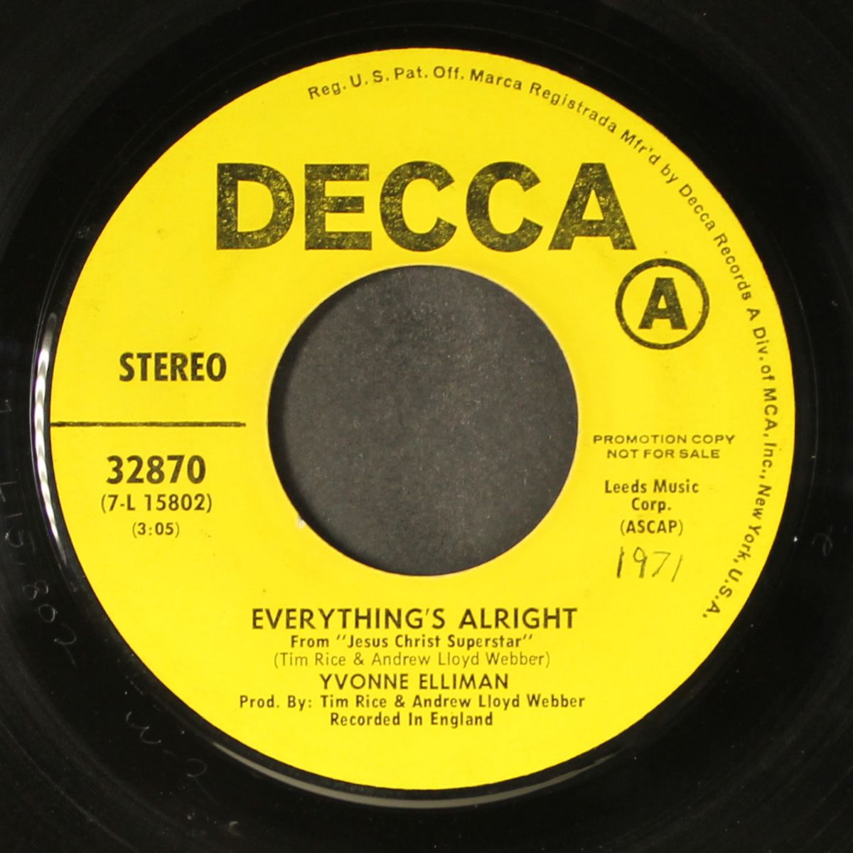 everything's alright by YVONNE ELLIMAN