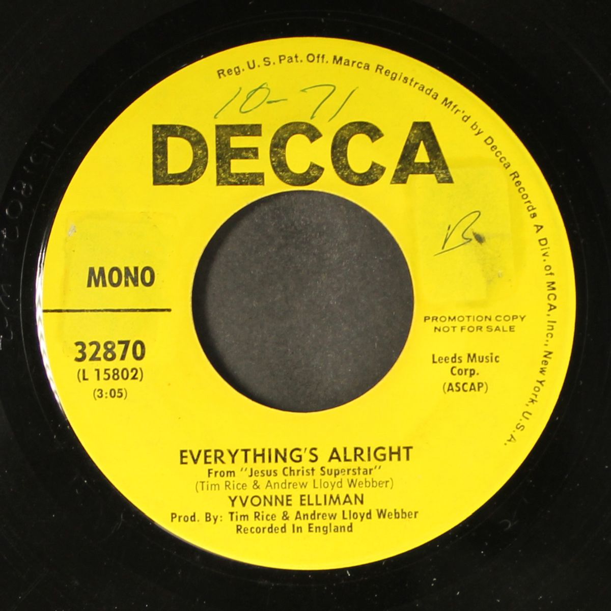 everything's alright by YVONNE ELLIMAN
