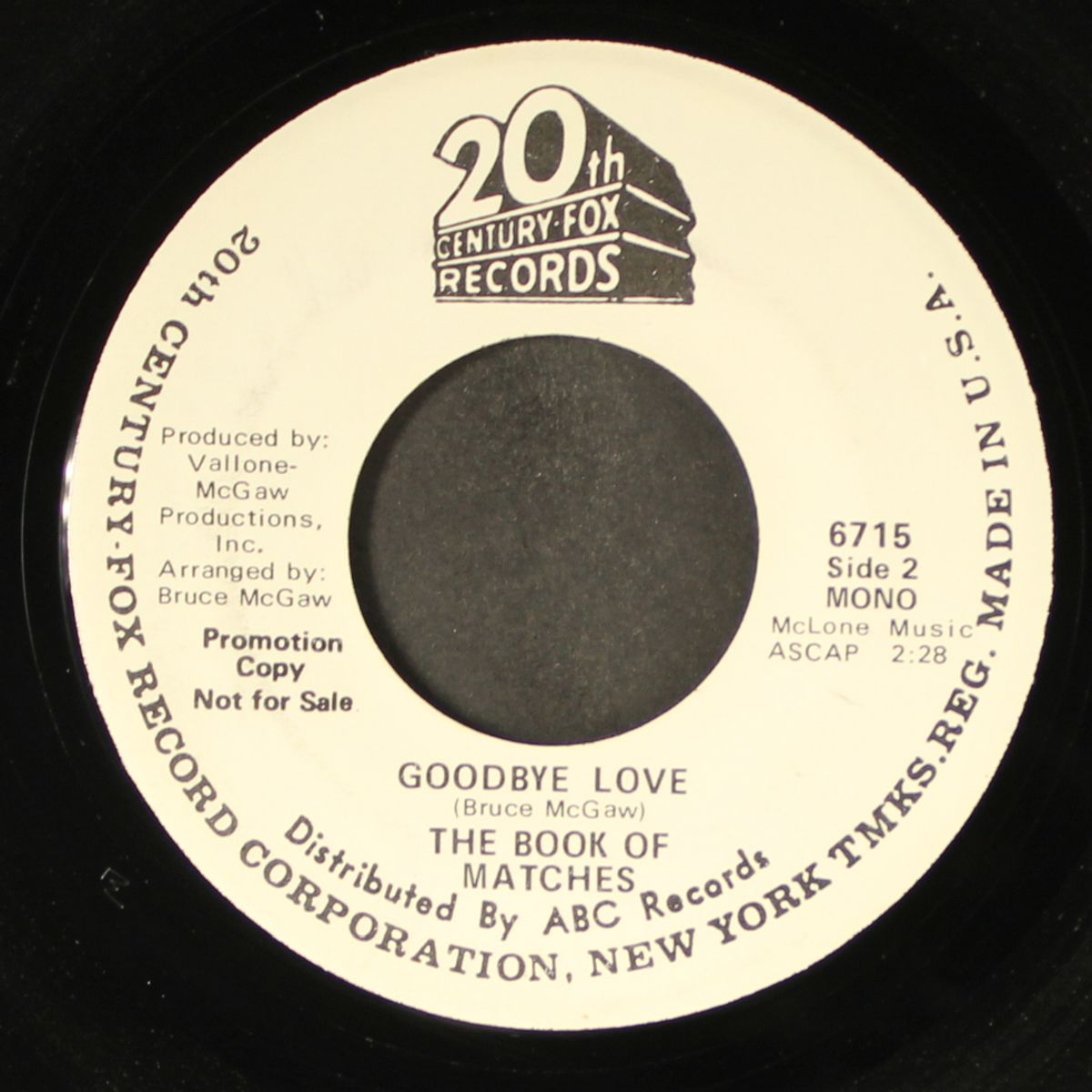 goodbye love / mono by BOOK OF MATCHES
