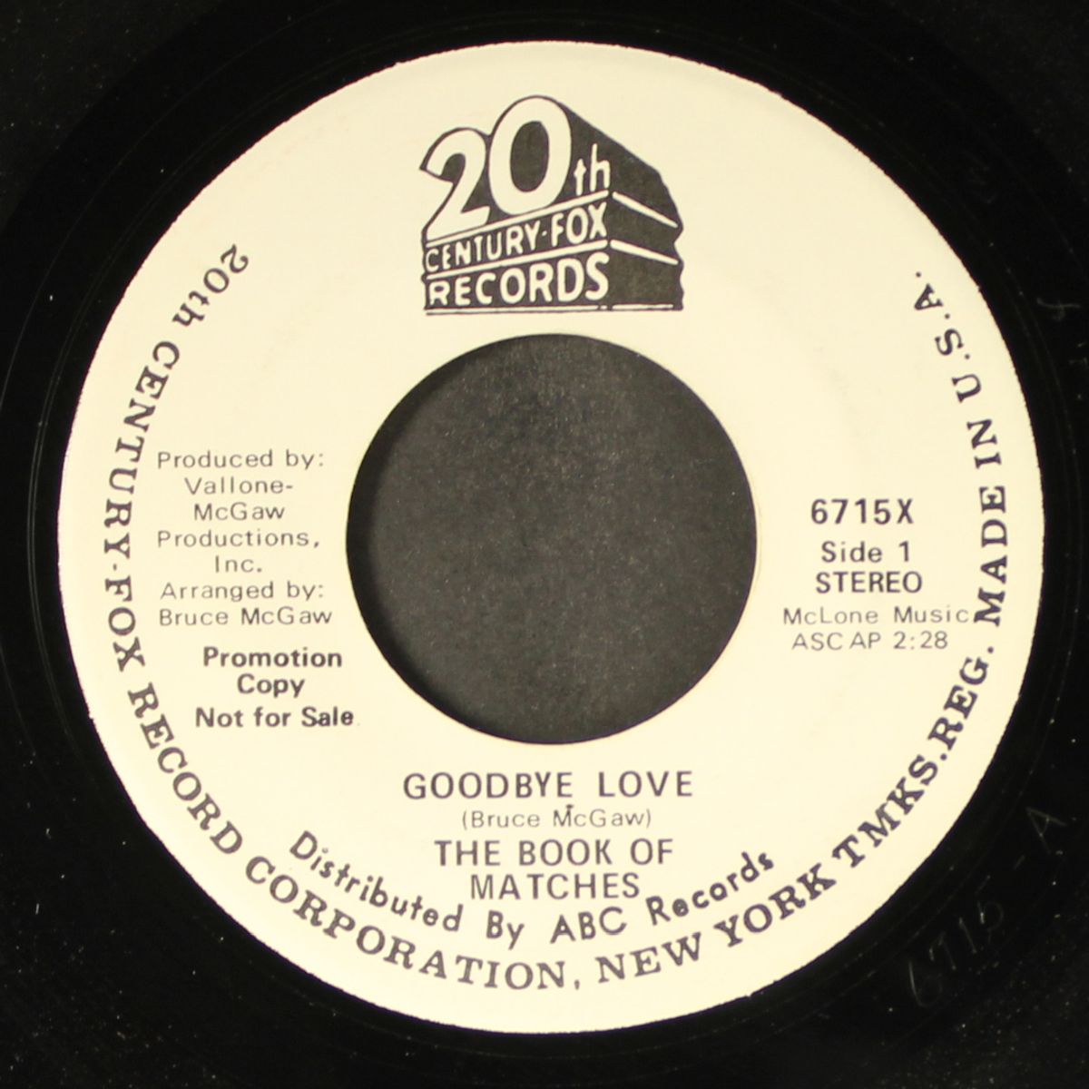 goodbye love / mono by BOOK OF MATCHES