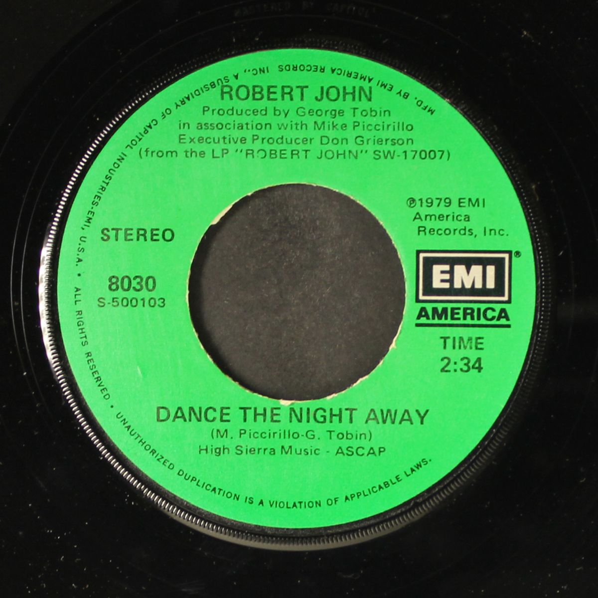 lonely eyes / dance the night away by ROBERT JOHN
